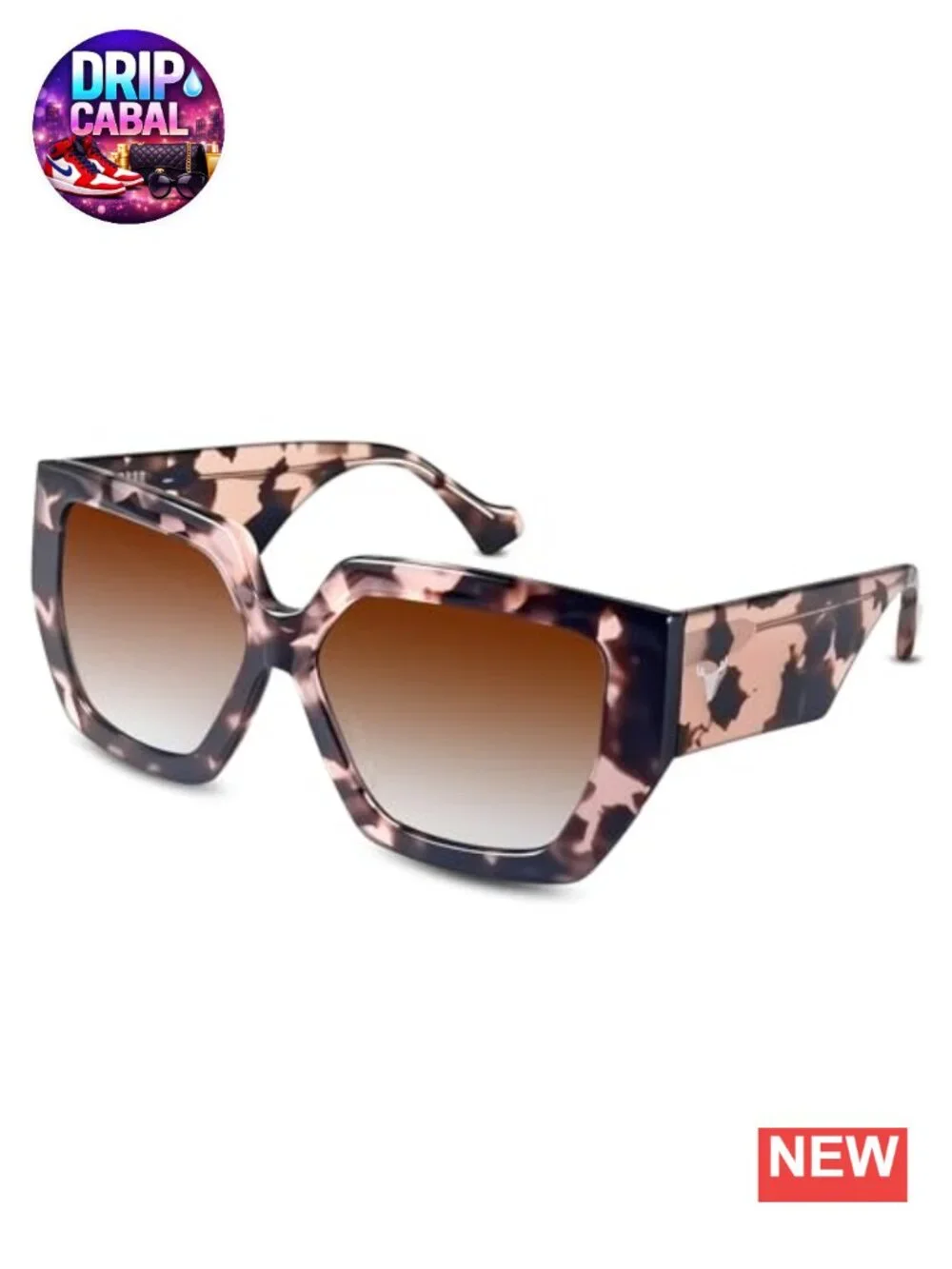Oversized Polarized Sunglasses Women UV400 Acetate Frame Retro Square Shades